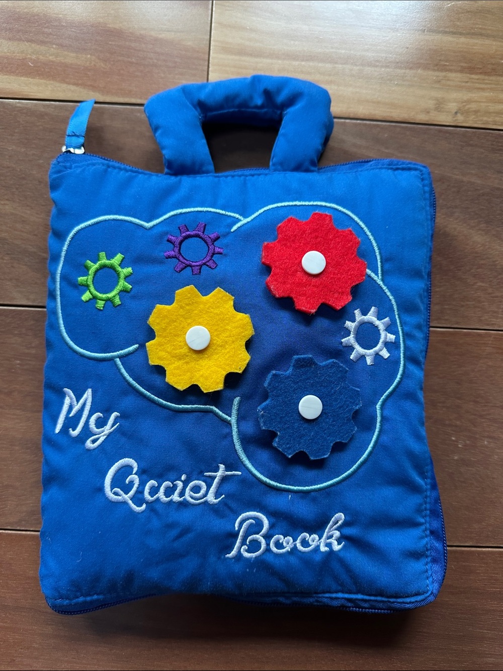 De Moca Blue Kids Quiet Book with Colorful Gear Activity Age 1-3 years